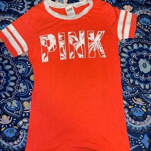 PINK Victoria’s Secret short sleeve orange shirt